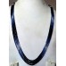 Beautiful 4 Line 115.00 CTS Real Blue Sapphire Diamond Cut Beads NECKLACE